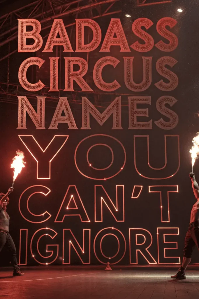 Badass Circus Names You Can’t Ignore