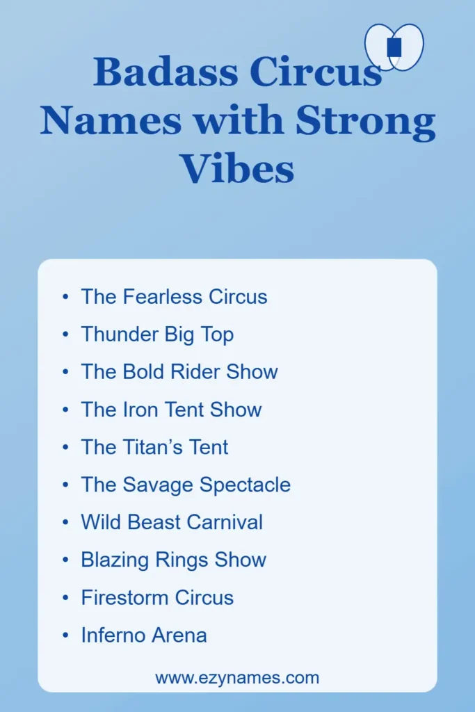 Badass Circus Names You Can’t Ignore