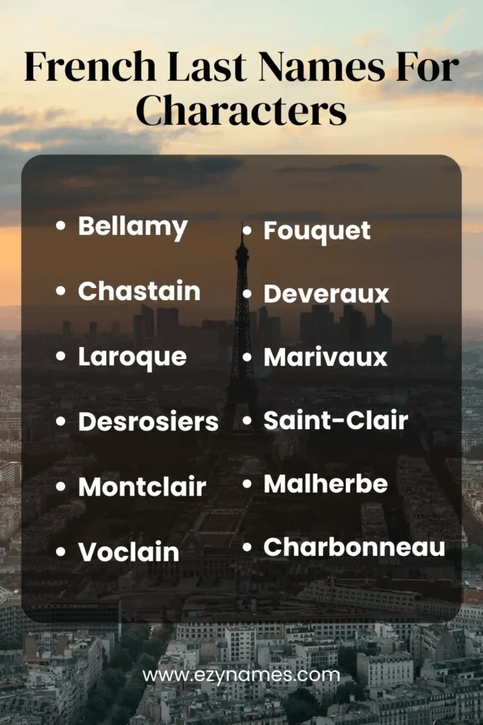 Cool French Last Names for Characters 1