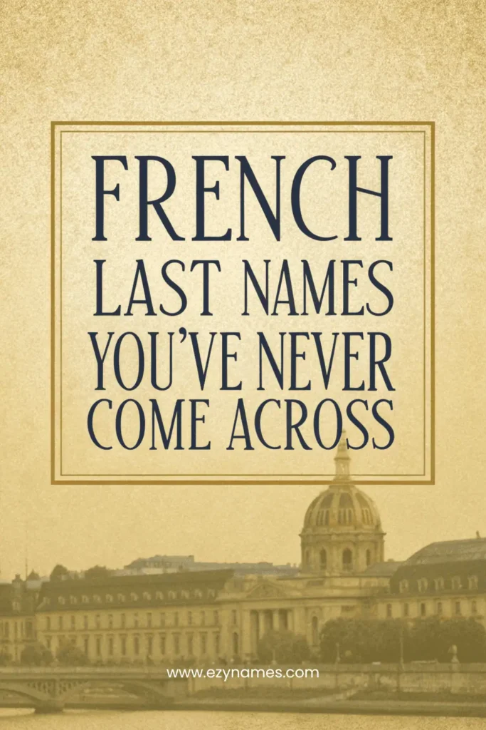 Cool French Last Names for Characters