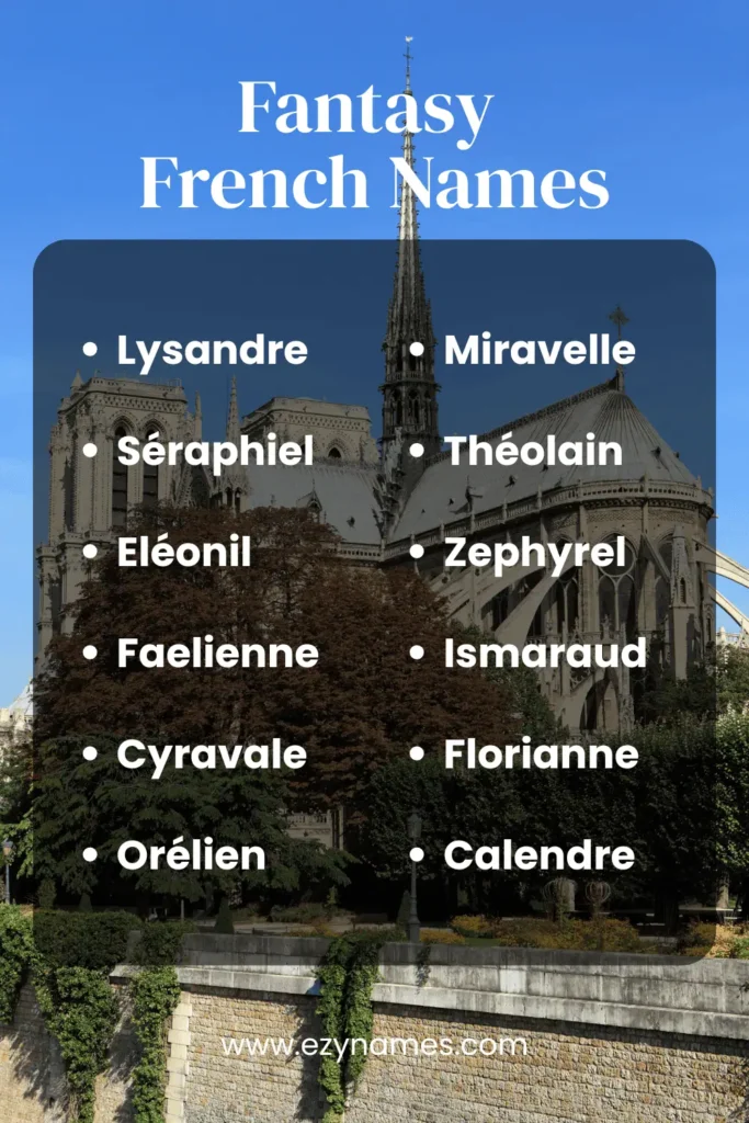 Creative Fantasy French Names List 1