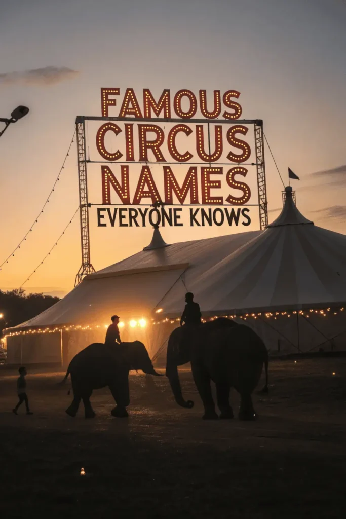 Famous Circus Names Known Worldwide
