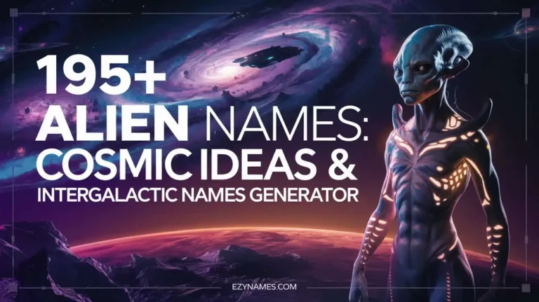 195+ Alien Names: Cosmic Ideas & Intergalactic Names Generator