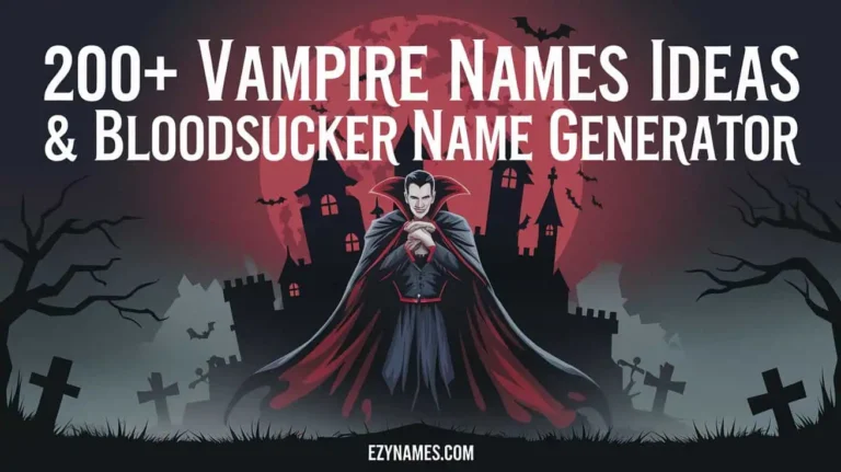 200+ Vampire Names Ideas & Bloodsucker Name Generator