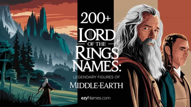 200+Lord of the Rings Names Legendary Figures of Middle-earth