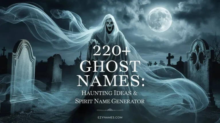 220+ Ghost Names: Haunting Ideas & Spirit Name Generator