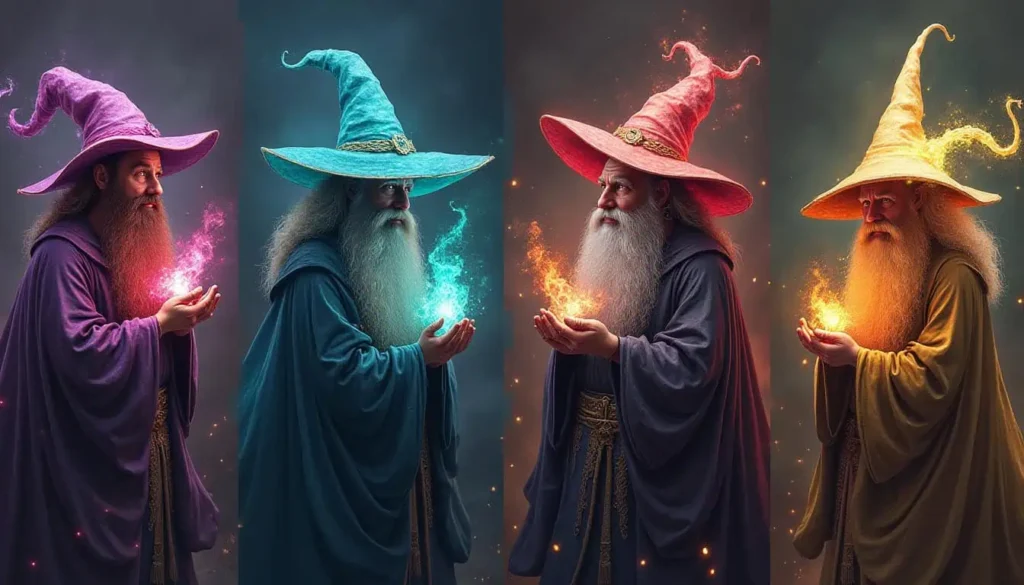 Funny and silly wizard names designed to create laughter, joy, and magical escapades, featuring quirky and humorous fantasy spellcasters.

