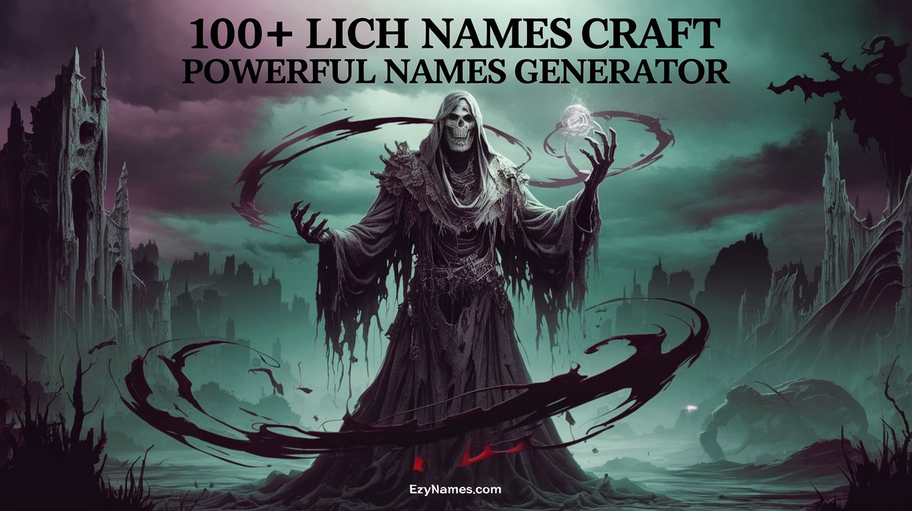 100+ Lich Names: Craft Powerful Nmaes Generator