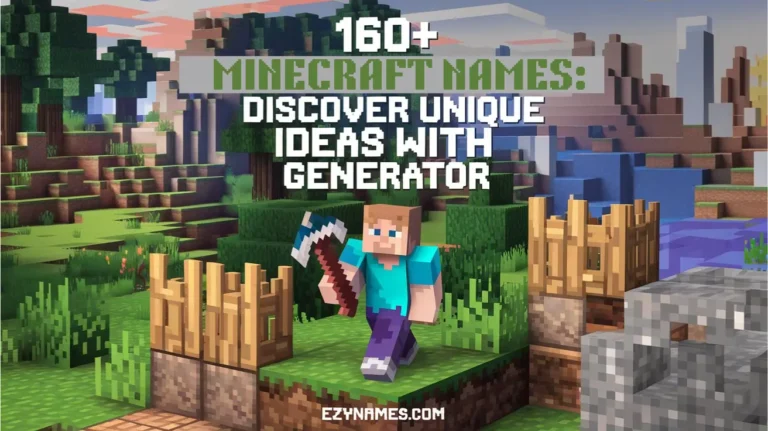 160+ Minecraft Names: Discover Unique Ideas with Generator