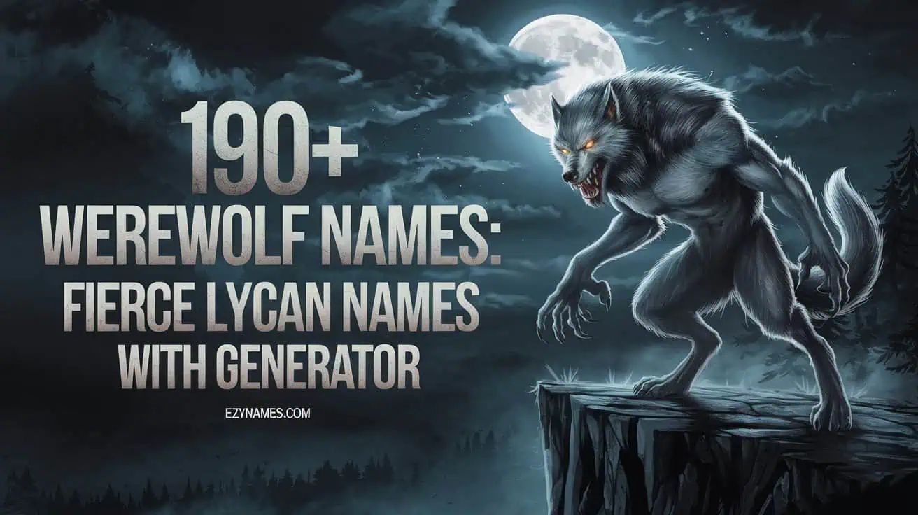 190+ Werewolf Names: Fierce Lycan Names with Generator