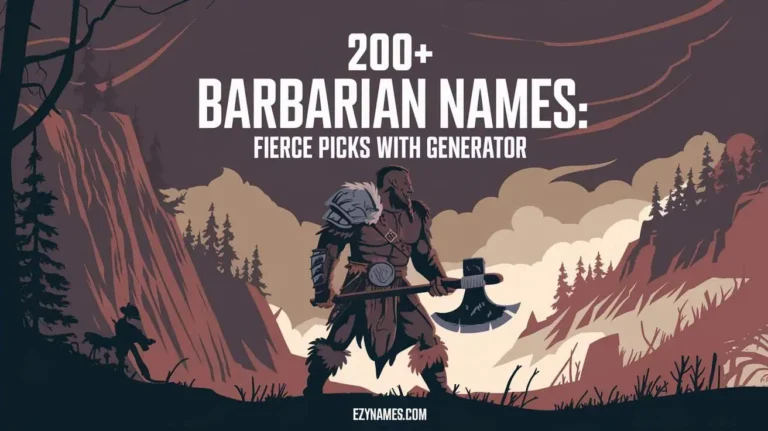 200+ Barbarian Names: Fierce Picks with Generator