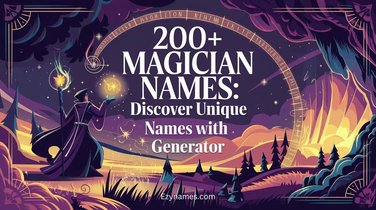 200+ Magician Names: Discover Unique Names with Generator