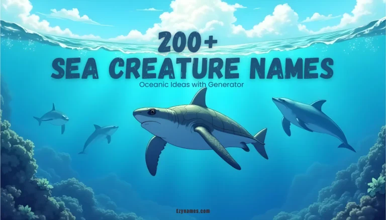 200+ Sea Creature Names: Oceanic Ideas with Generator