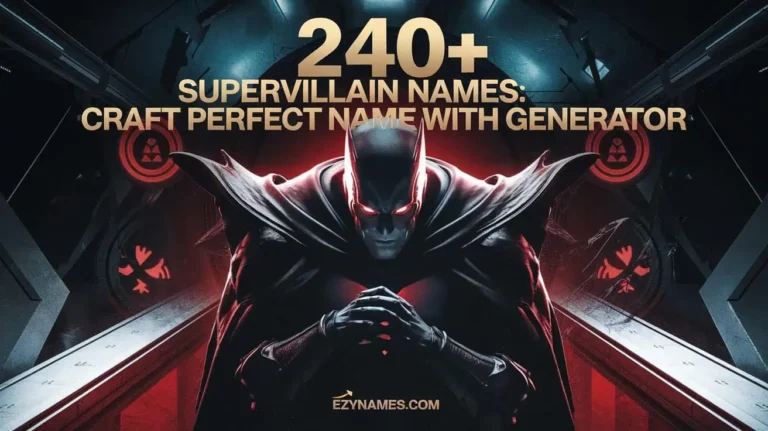 240+ Supervillain Names: Craft Perfect Name with Generator