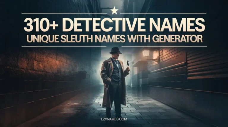 310+ Detective Names: Unique Sleuth Names with Generator