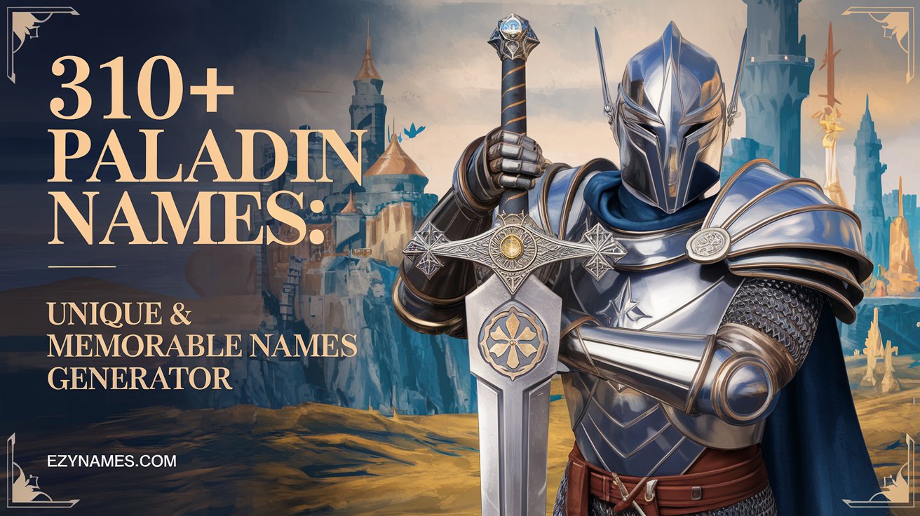 310+ Paladin Names: Unique & Memorable Names Generator