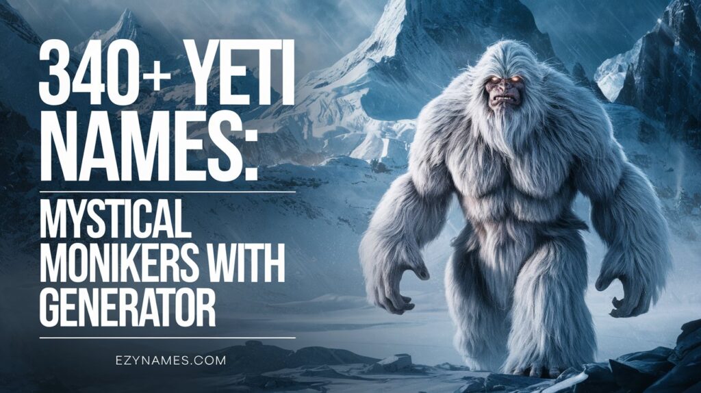 340+ Yeti Names: Mystical Monikers with Generator