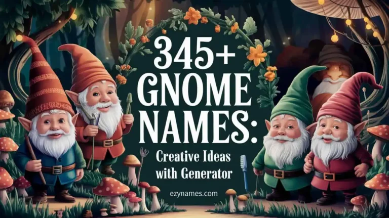 345+ Gnome Names: Creative Ideas with Generator