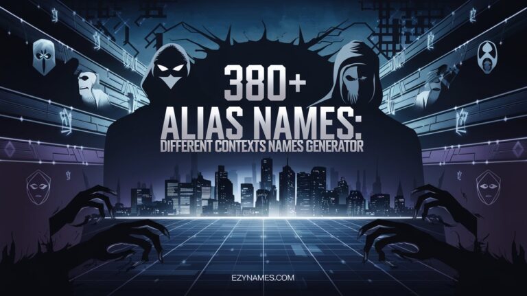 380+ Alias Names: Different Contexts Names Generator