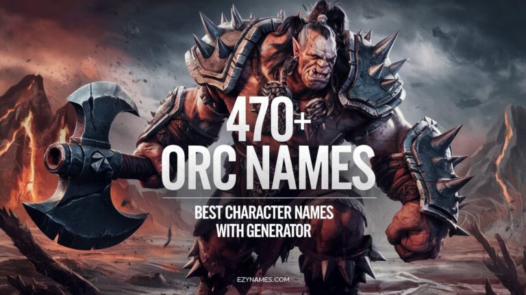 470+ Orc Names: Best Characters Names with Generator