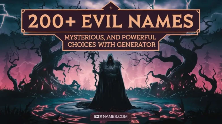 200+ Evil Names: Mysterious, and Powerful Choices with Generator