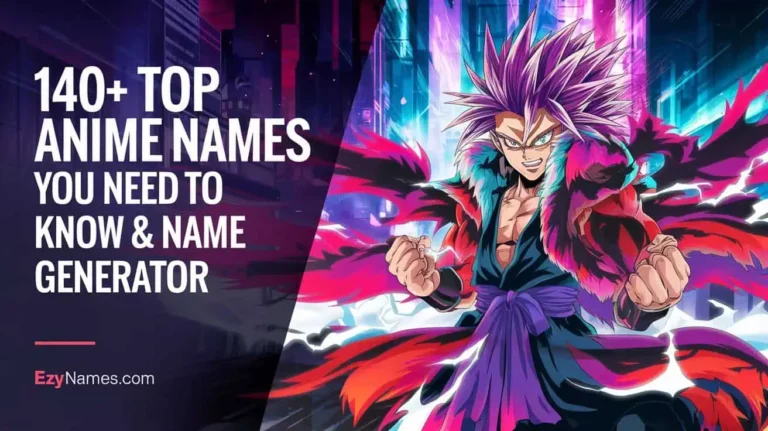 140+ Top Anime Names You Need To Know & Name Generator