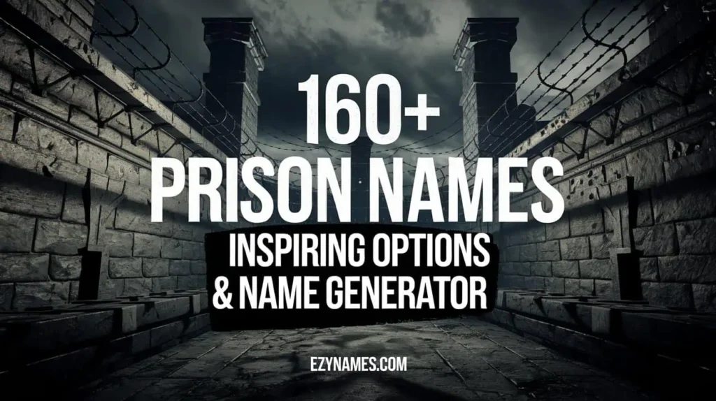 160+ Best Prison Names: Inspiring Options & Name Generator