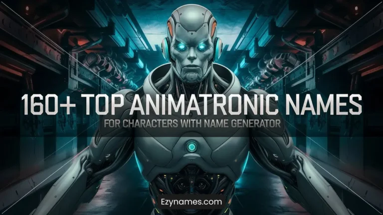 160+ Top Animatronic Names for Characters With Name Generator