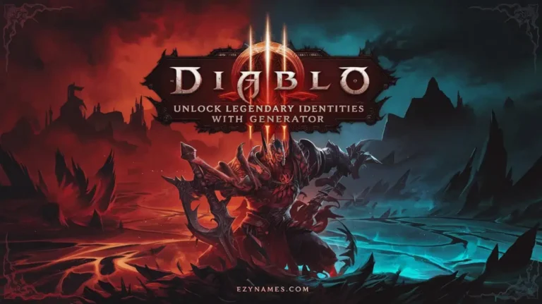 170+ Diablo Names: Unlock Legendary Identities With Generator