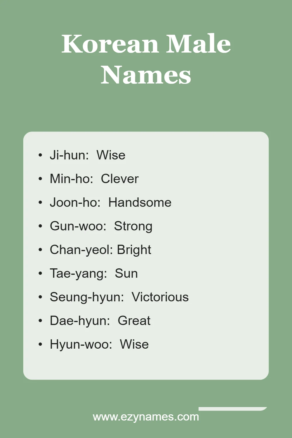 korean male names