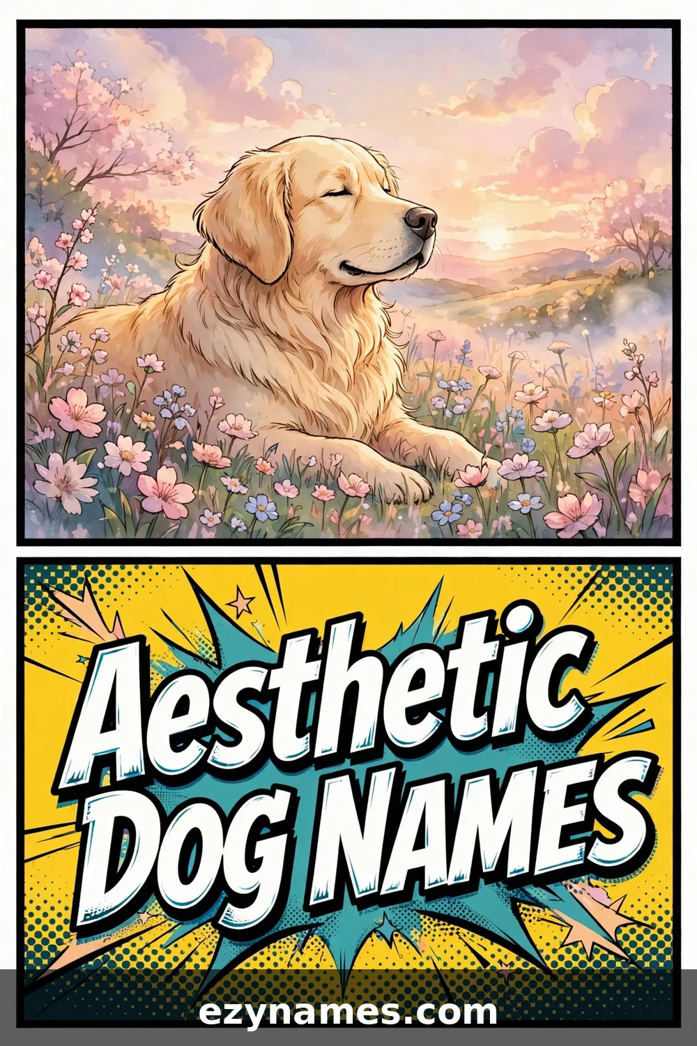 Aesthetic Dog Names - name ideas with meanings | ezynames.com