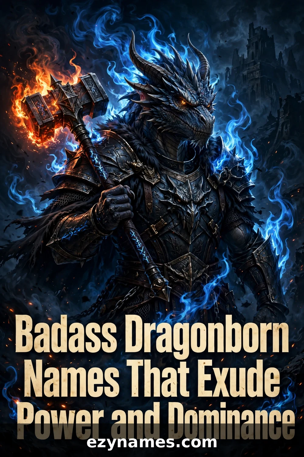 Illustration for Badass Dragonborn Names That Exude Power and Dominance - dragonborn names inspiration