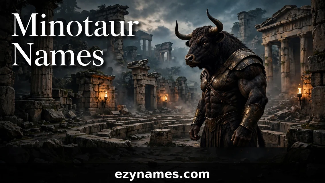 Minotaur Names - featured image | ezynames.com