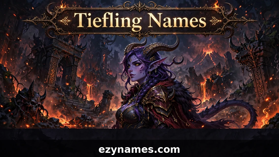 Tiefling Names - featured image | ezynames.com