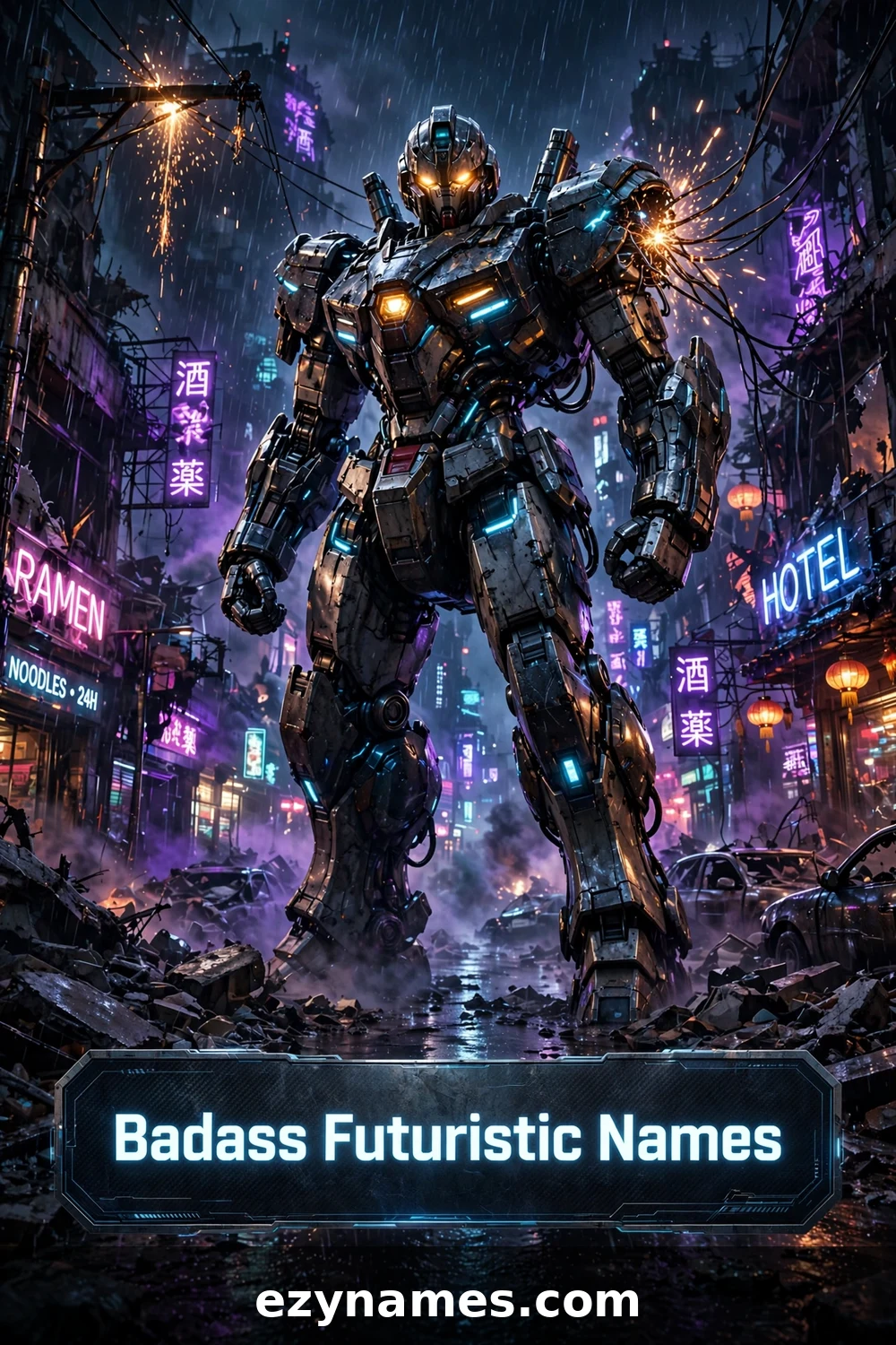 Illustration for Badass Futuristic Names - futuristic names inspiration
