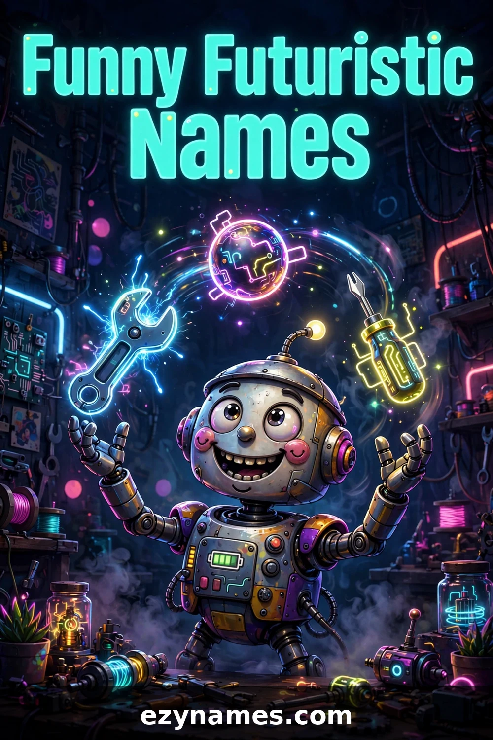 Illustration for Funny Futuristic Names - futuristic names inspiration