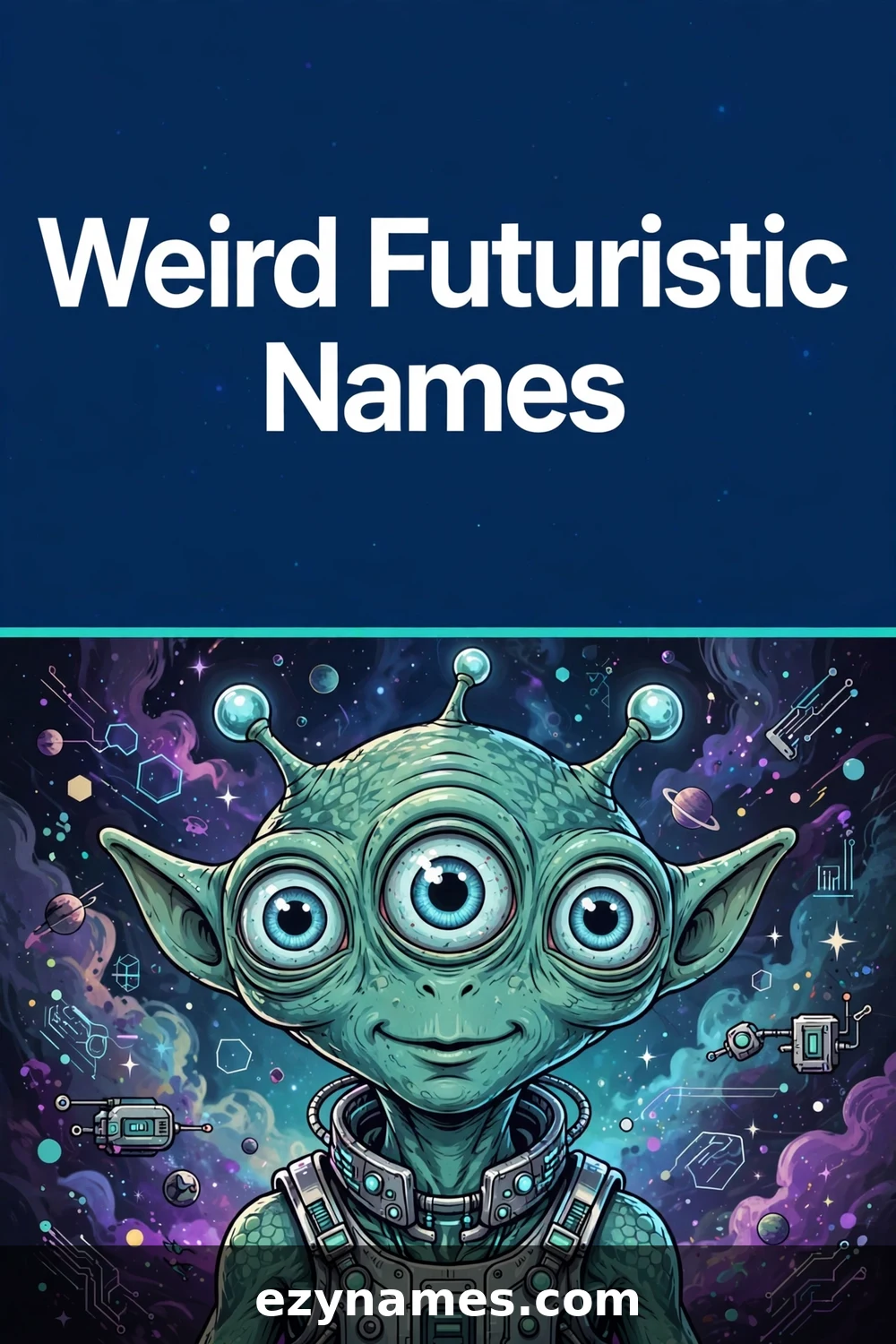 Illustration for Weird Futuristic Names - futuristic names inspiration