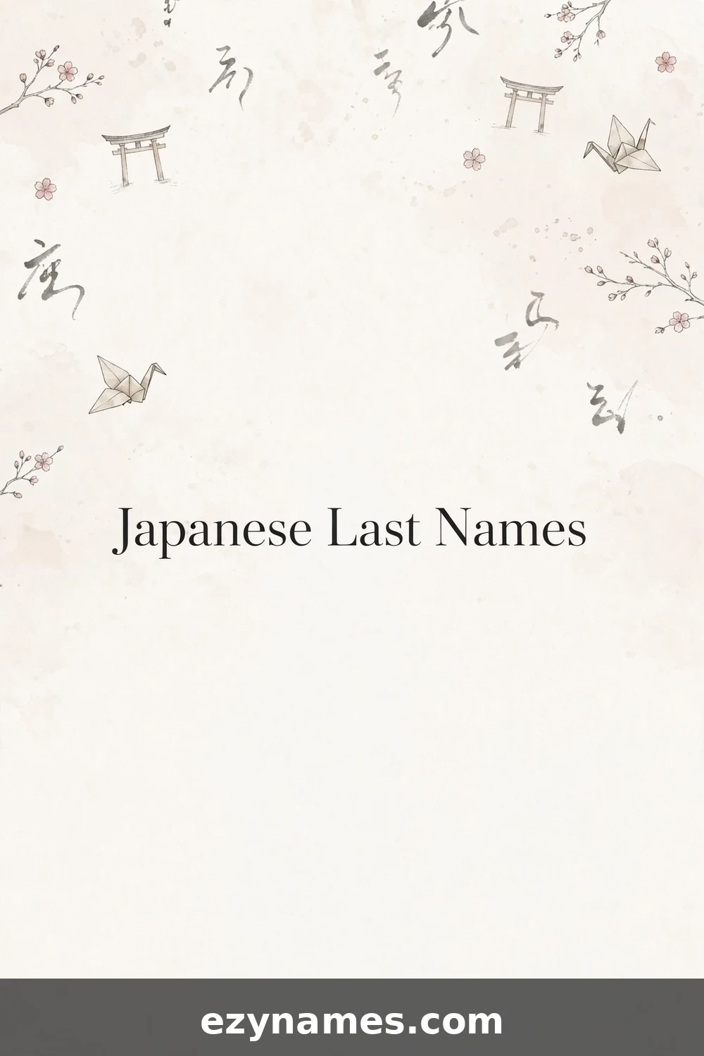 Japanese Last Names - name ideas with meanings | ezynames.com