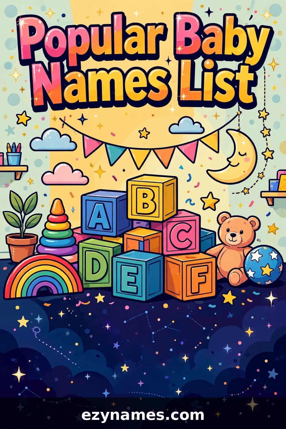 Popular Baby Names List - name ideas with meanings | ezynames.com