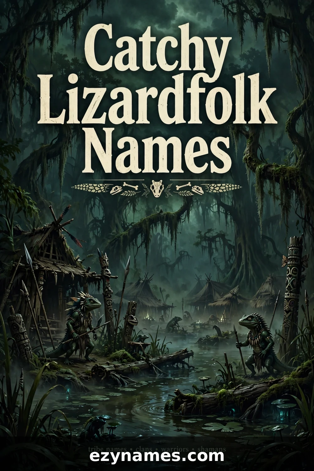 Illustration for Catchy Lizardfolk Names - lizardfolk names