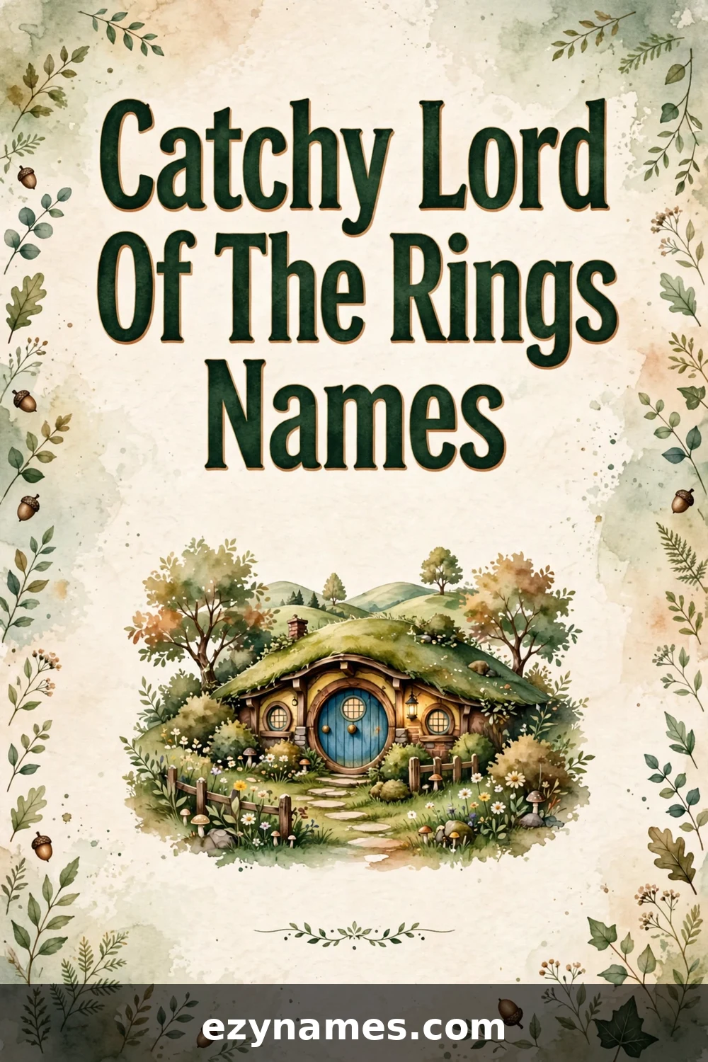 Illustration for Catchy Lord Of The Rings Names - hobbit shire