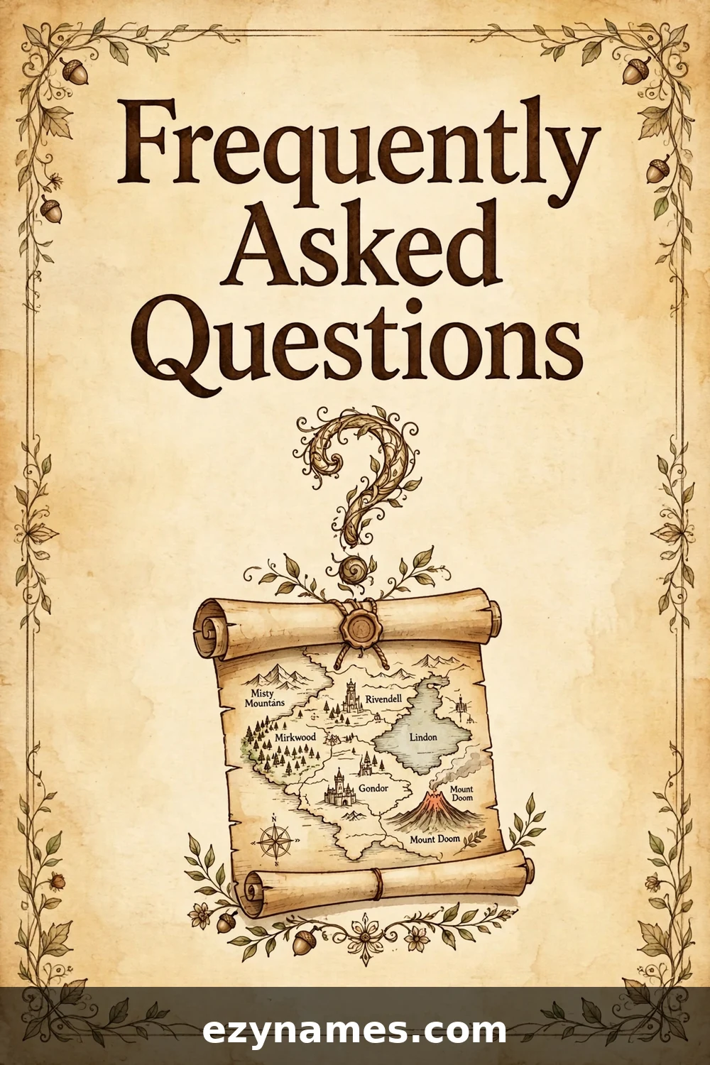 Illustration for Frequently Asked Questions - Middle-earth map