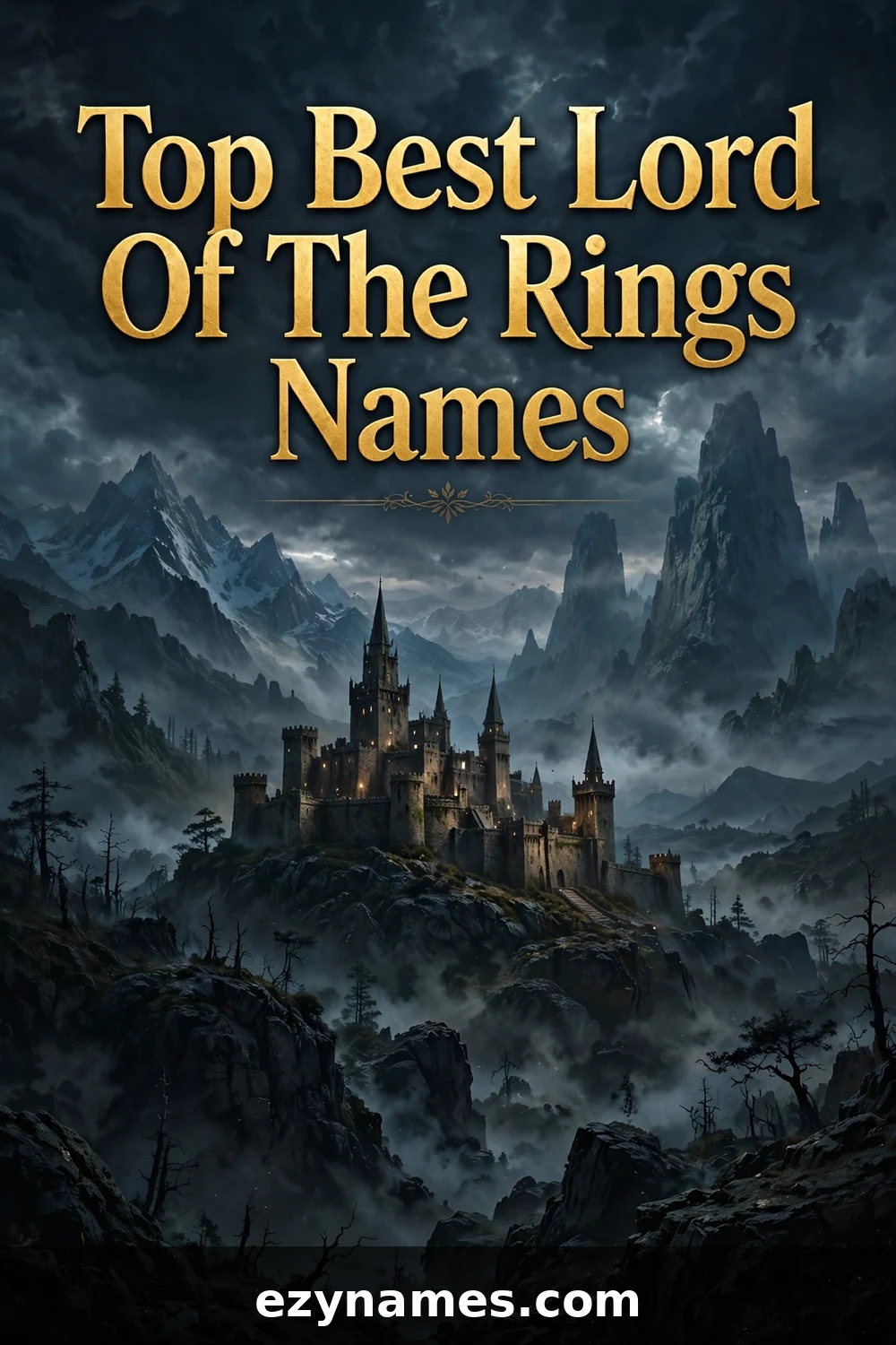 Illustration for Top Best Lord Of The Rings Names - Middle-earth castle