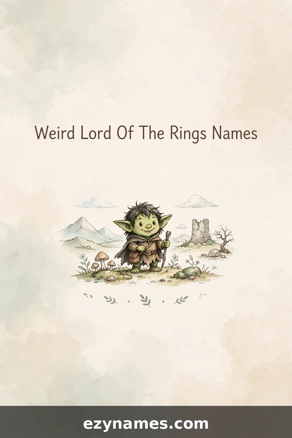 Illustration for Weird Lord Of The Rings Names - goblin doodle