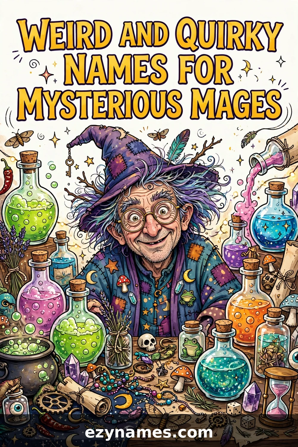 Illustration for Weird and Quirky Names for Mysterious Mages