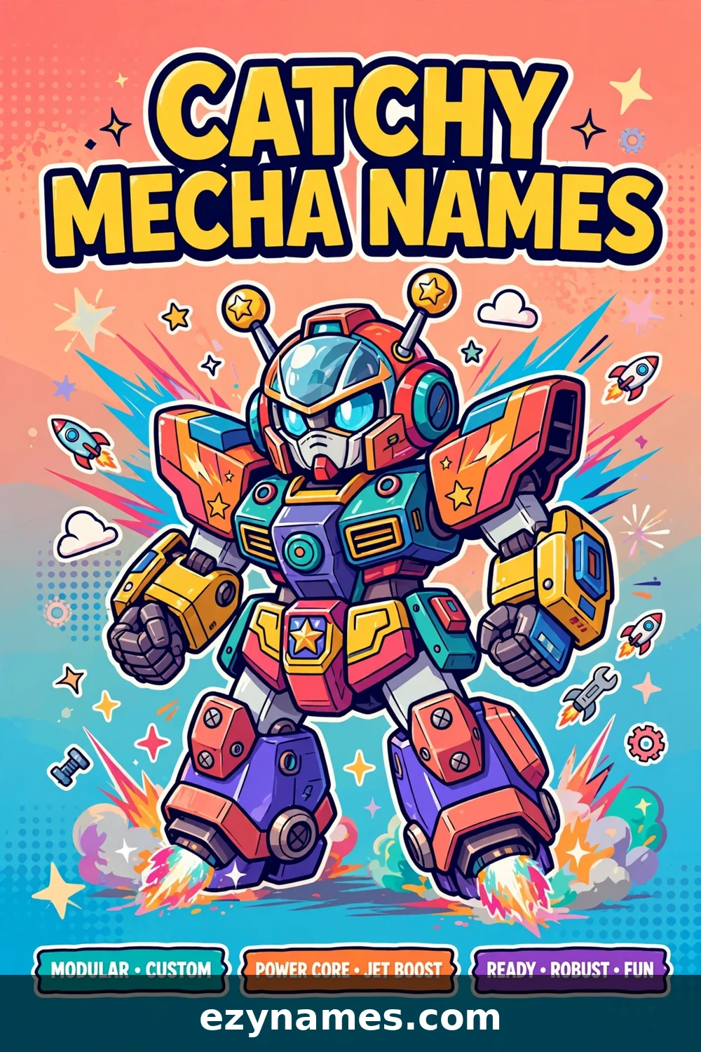 Illustration for Catchy Mecha Names - mecha names
