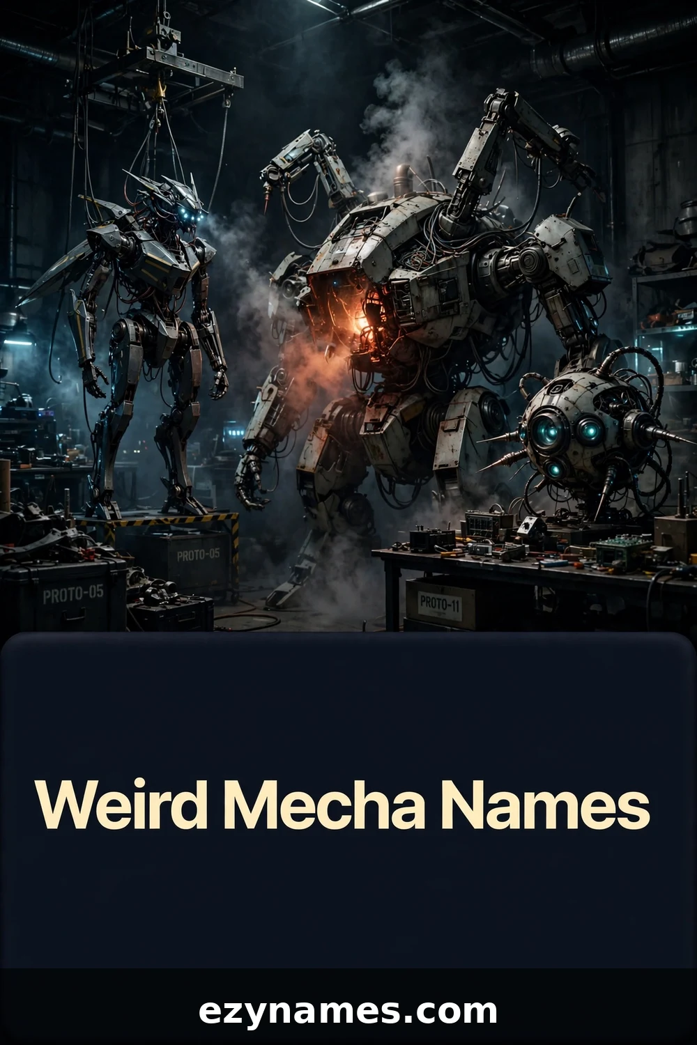 Illustration for Weird Mecha Names - mecha names