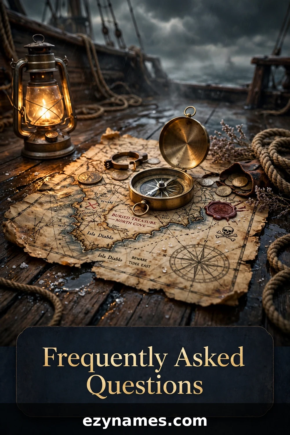 Illustration for Frequently Asked Questions - pirate treasure map