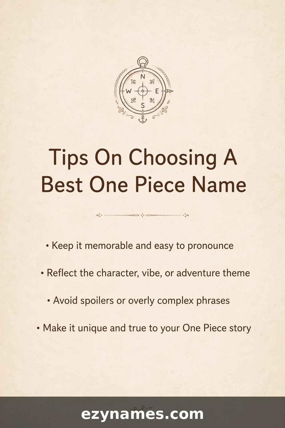Illustration for Tips On Choosing A Best One Piece Name - pirate compass