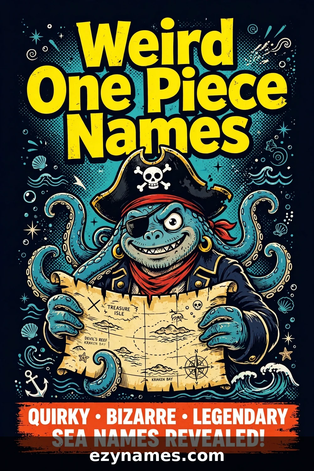 Illustration for Weird One Piece Names - octopus pirate